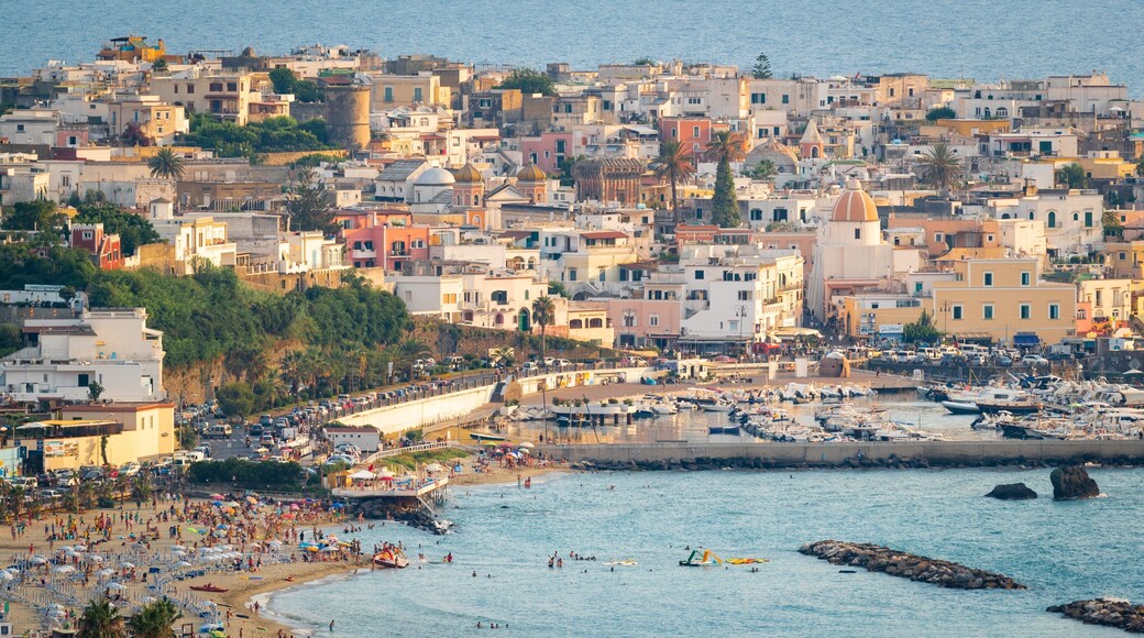 Port of Forio which includes general coastal views and a coastal town