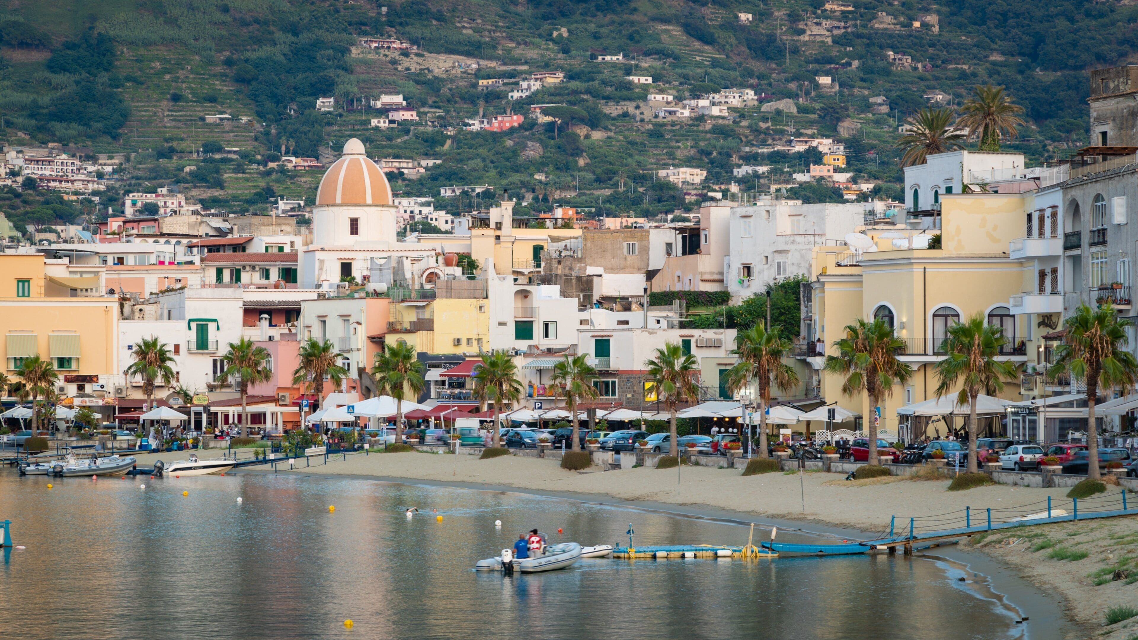 Port of Forio showing general coastal views and a coastal town