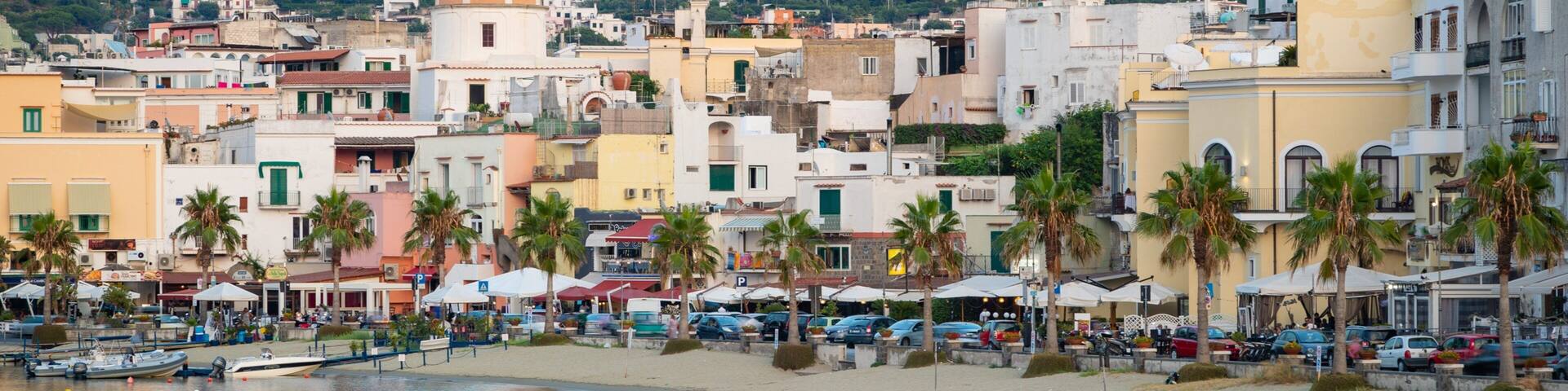 Port of Forio showing general coastal views and a coastal town