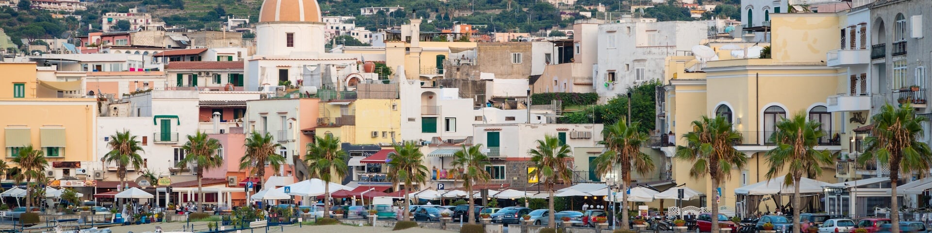 Port of Forio showing general coastal views and a coastal town