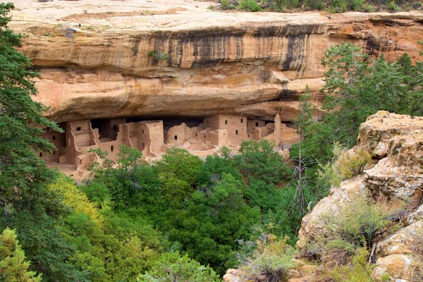Mesa Verde National Park featuring a ruin, a gorge or canyon and heritage elements