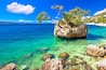 Idyllic islet on Punta Rata beach in Brela