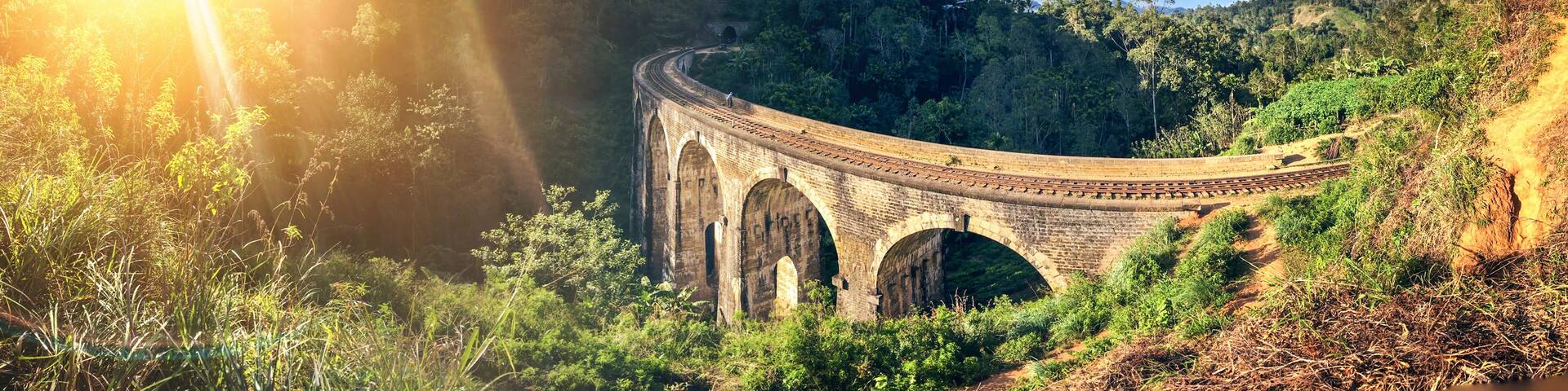 The Nine Arches Bridge is one of the iconic bridges in Sri Lanka.