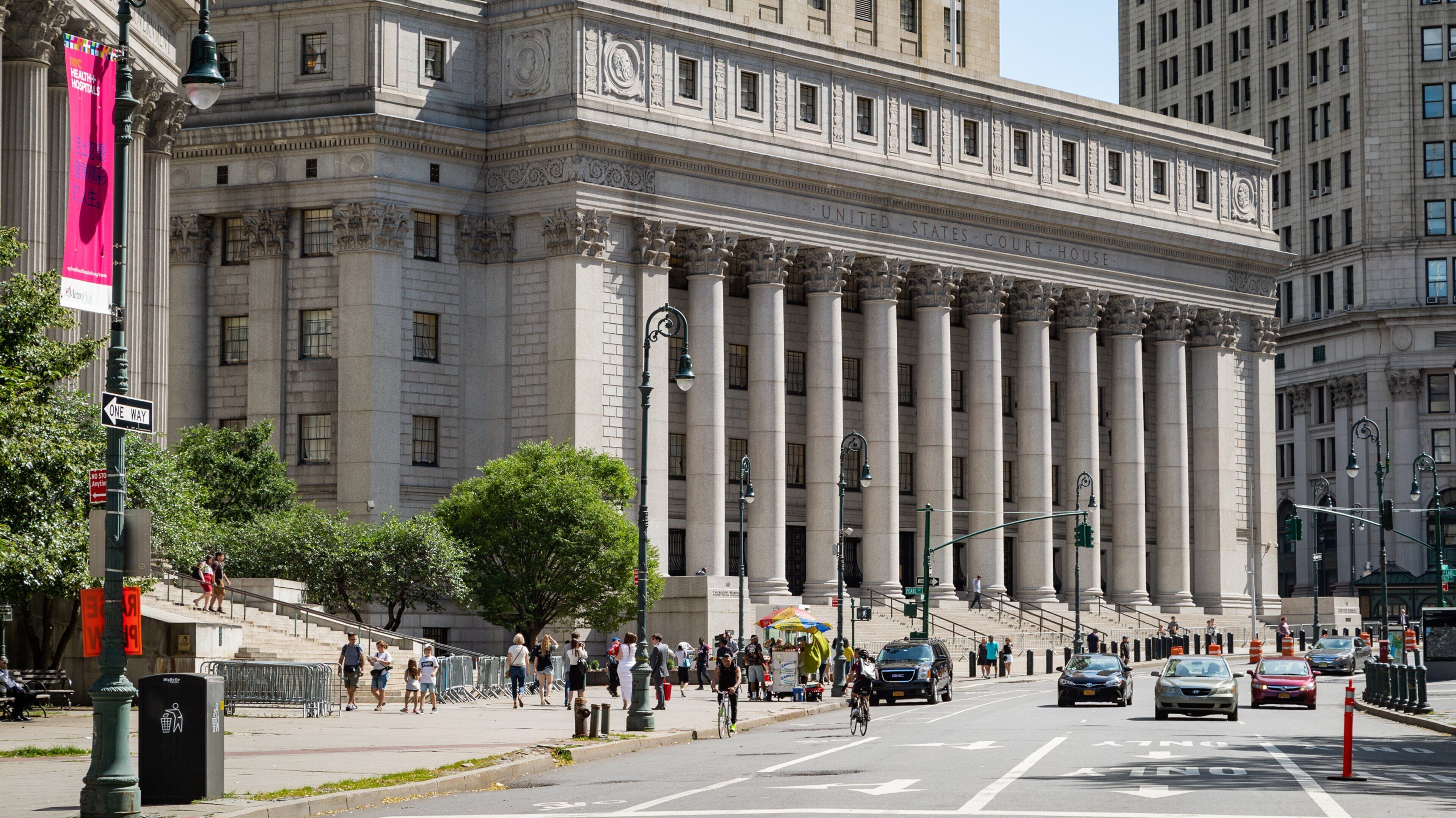 New York Supreme Criminal Court showing heritage architecture, a city and an administrative buidling