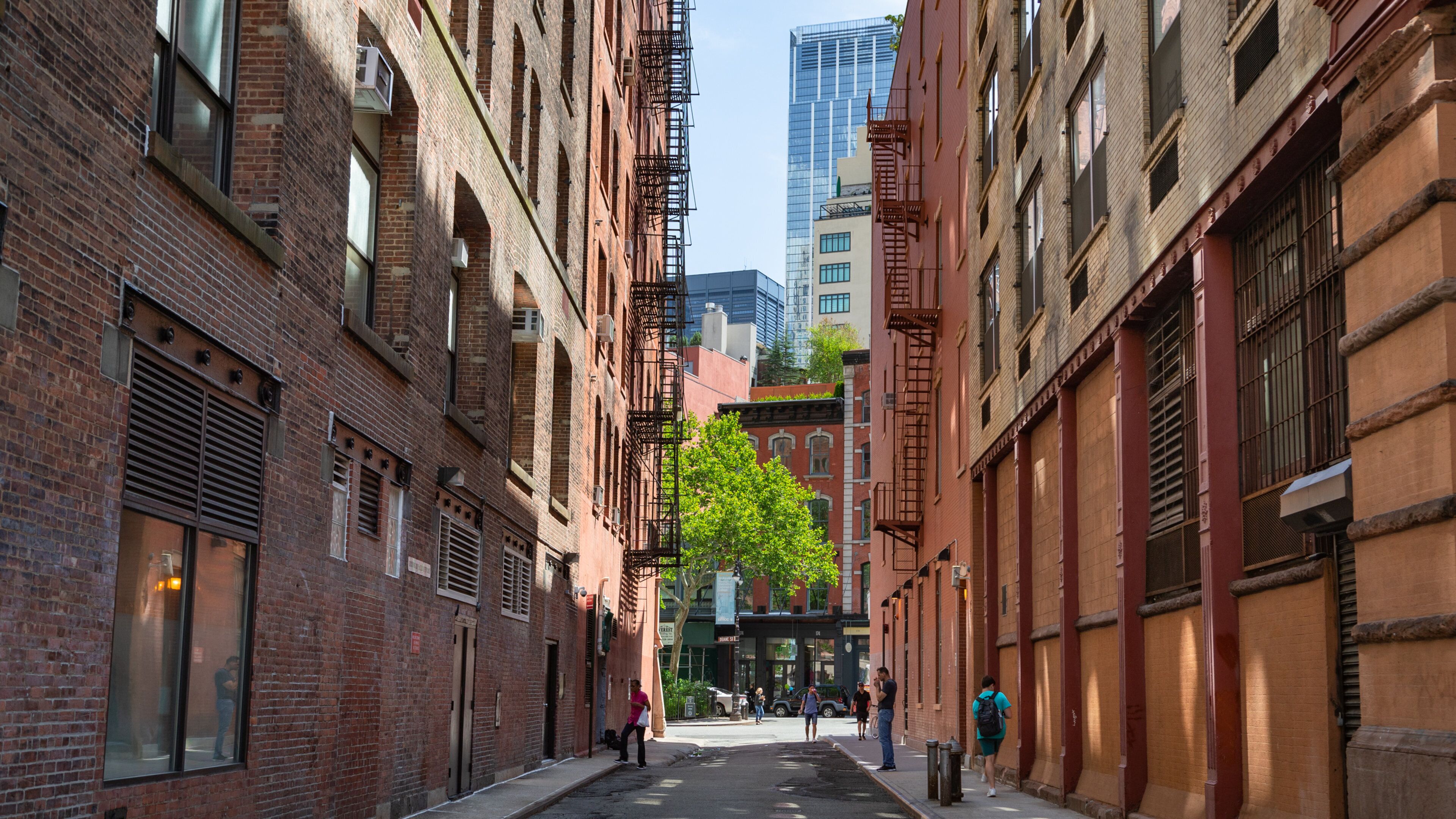 Tribeca showing a city and street scenes