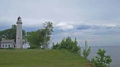 At the top of the thumb in Michigan's lower peninsula the lighthouse is positioned on top of a bluff where it could be seen for miles. #OnTheRoad