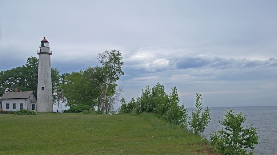At the top of the thumb in Michigan's lower peninsula the lighthouse is positioned on top of a bluff where it could be seen for miles. #OnTheRoad