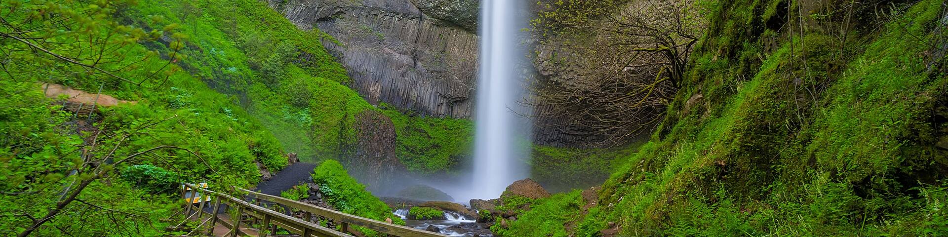 Wood Foot Bridge by Latourell Falls in Oregon USA America