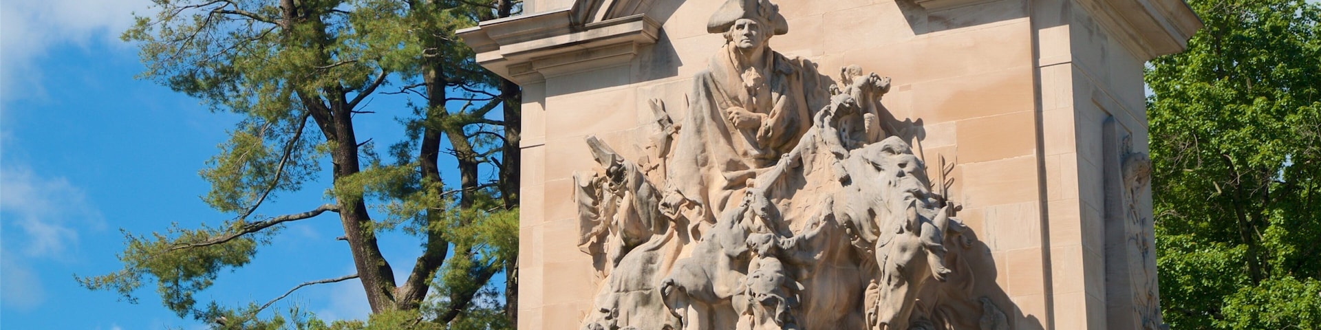 Princeton Battle Monument which includes heritage elements and a statue or sculpture