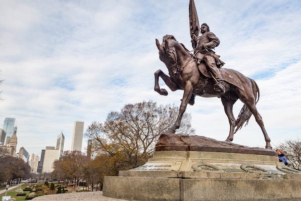 Gen. John Logan Memorial which includes a statue or sculpture