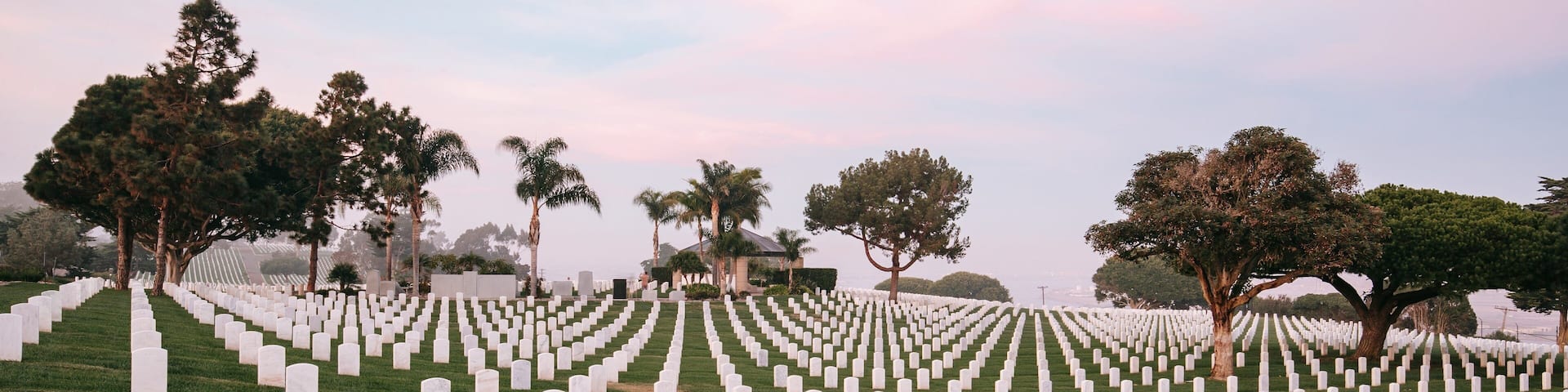 Fort Rosecrans National Cemetery showing a cemetery and military items