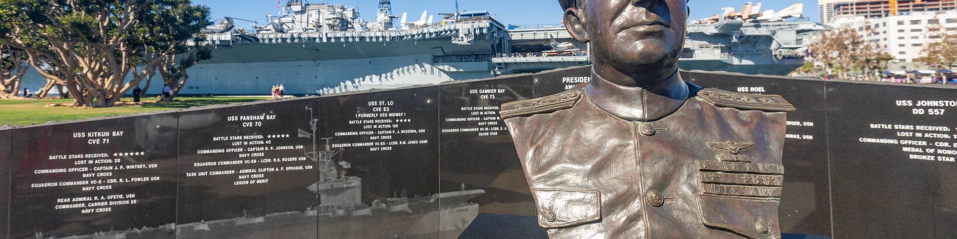 A National Salute to Bob Hope & the Military which includes a statue or sculpture
