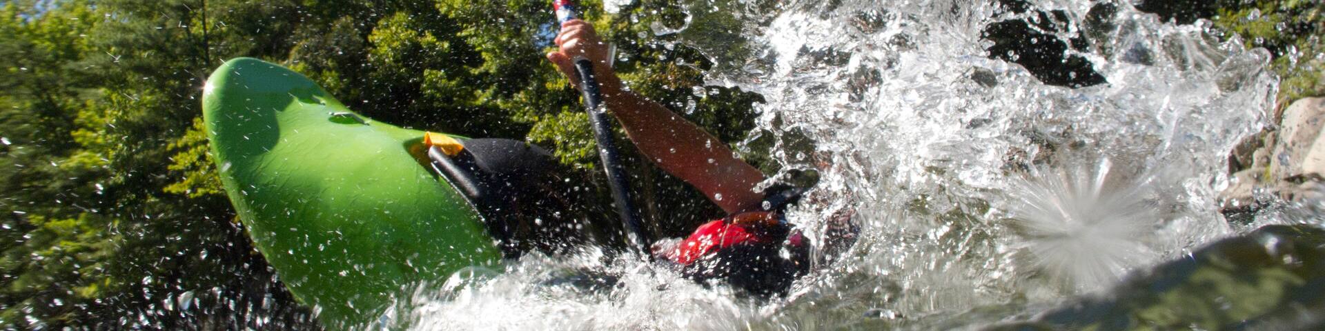 kayak action at Wilson's Creek, Lenoir NC