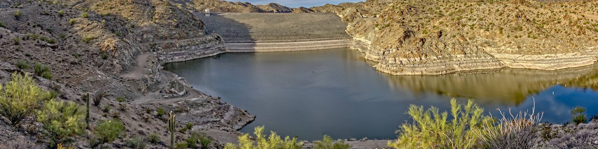 Dam at Alamo Lake, Alamo Lake State Park, Arizona, United States