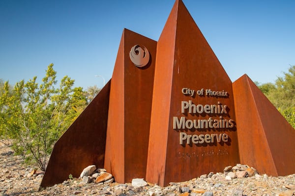 Phoenix Mountain Preserve which includes signage