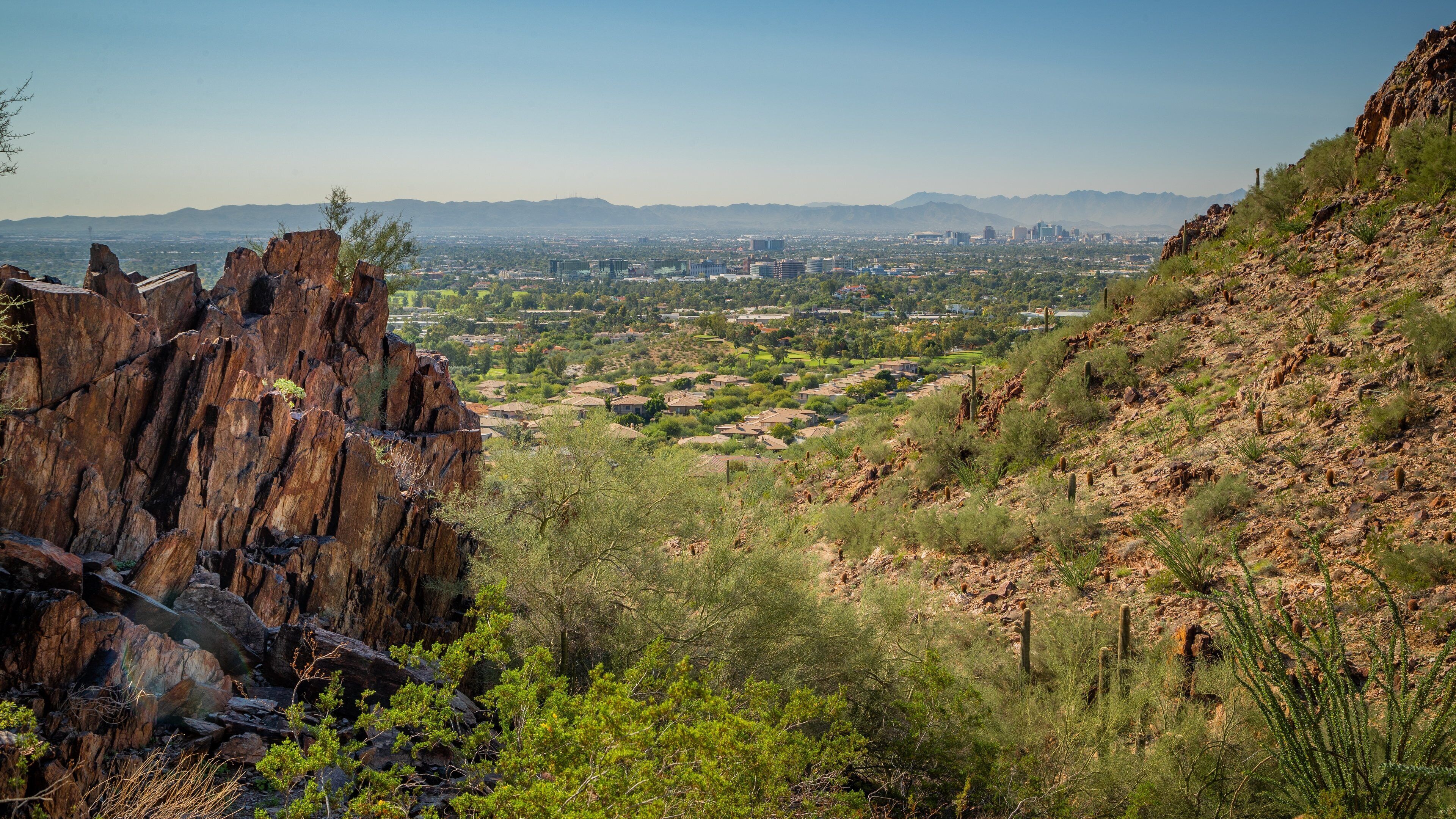 Phoenix Mountain Preserve featuring desert views