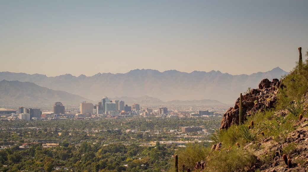 Phoenix Mountains Preserve featuring a city and landscape views
