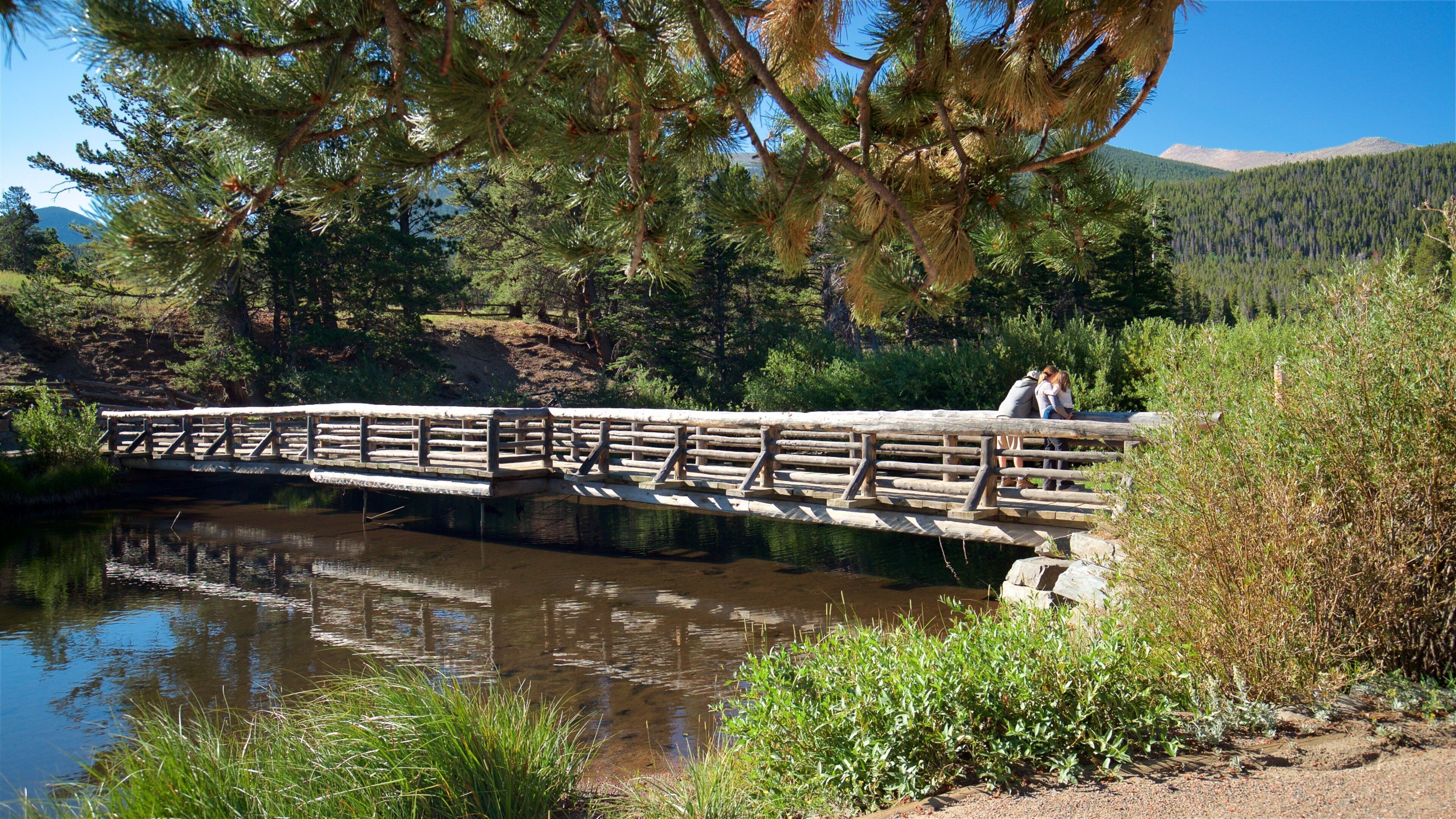 Estes Park which includes a river or creek, tranquil scenes and a bridge