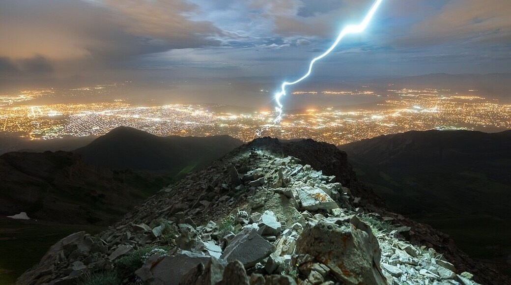 Ridge running just below the summit of Mount Timpanogas. Timp is the second highest mountain in Utah's Wasatch Range with it's summit reaching 11,752 ft. Above sea level. The hike is 14.8 miles round trip from the Timpooneke trailhead with an elevation gain of 4,389 ft.