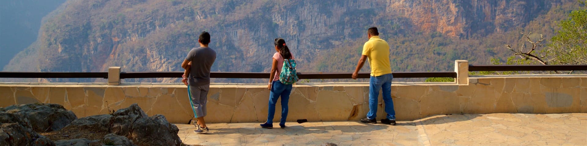 Manos que Imploran Viewpoint which includes a sunset, views and landscape views