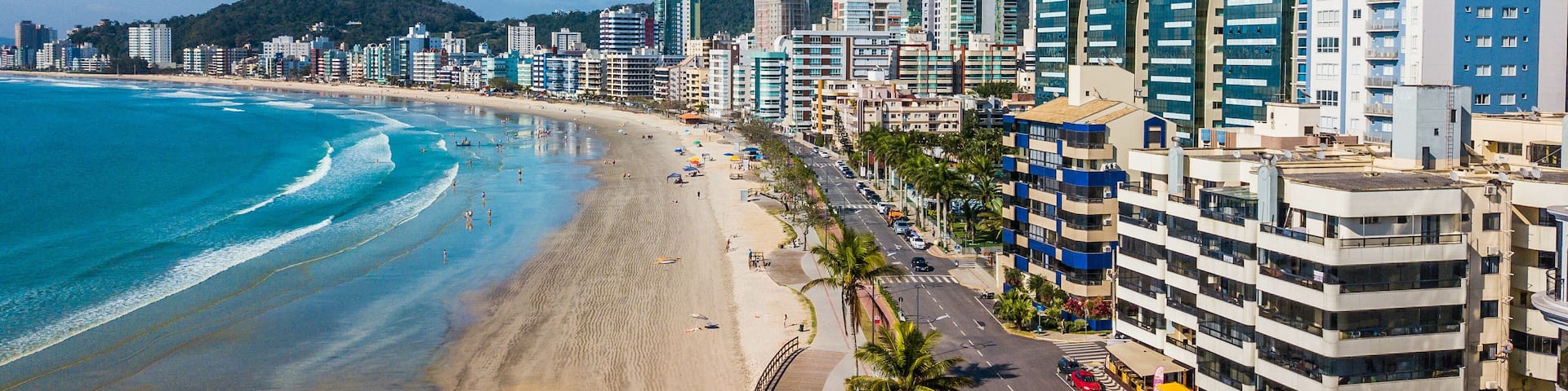 Itapema - SC. View of Itapema beach and city in Santa Catarina, Brazil