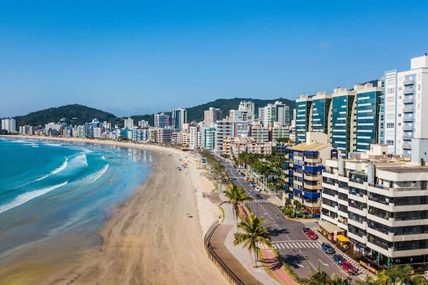 Itapema - SC. View of Itapema beach and city in Santa Catarina, Brazil