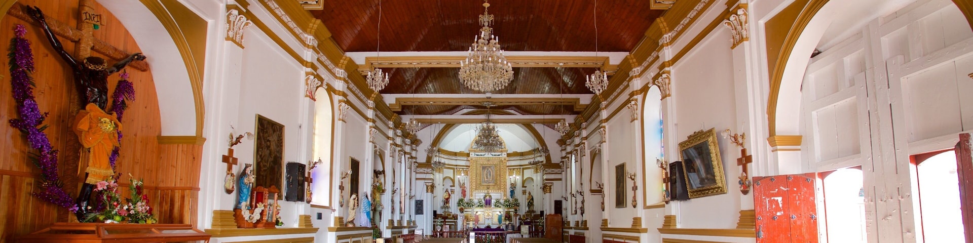 Guadalupe Church which includes a church or cathedral, interior views and heritage elements