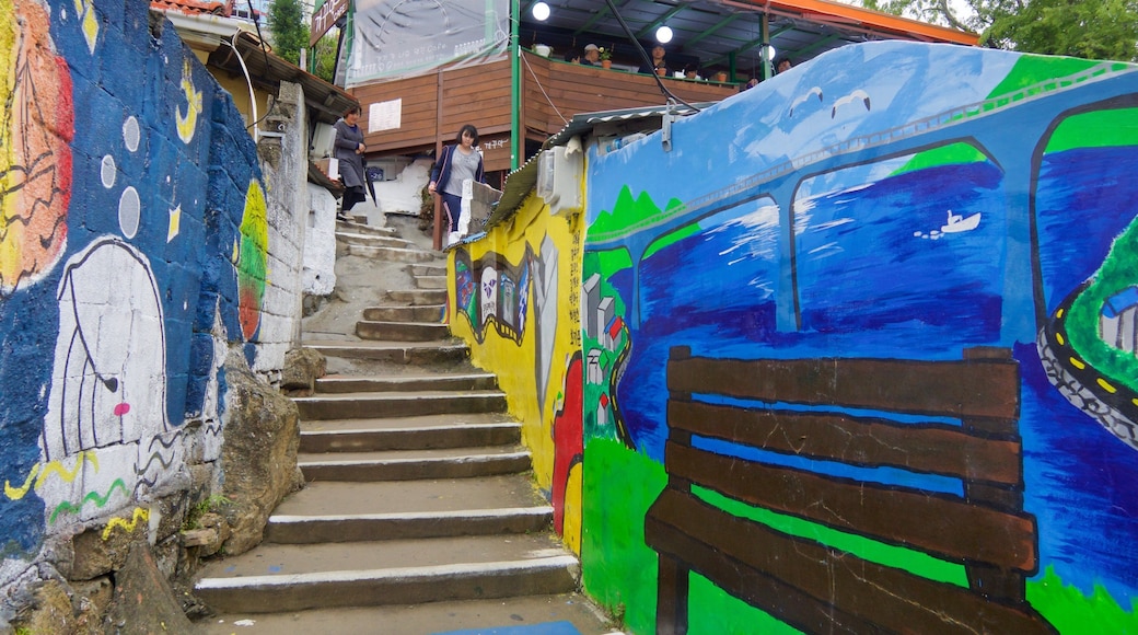 Dongpirang Wall Painting Village which includes outdoor art