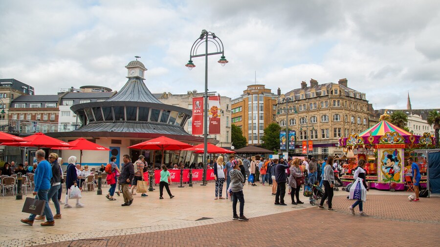 The Square which includes street scenes as well as a large group of people