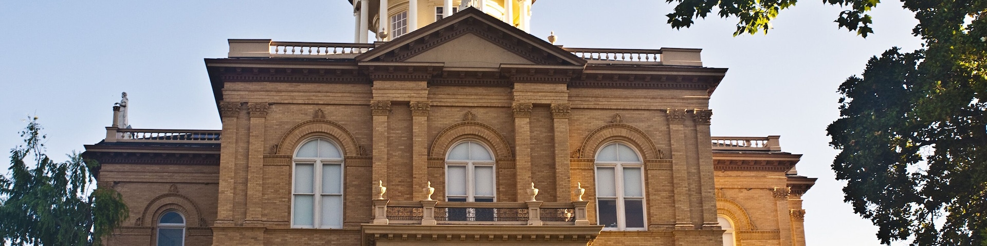 Historic Placer County Courthouse at Auburn, California - a historic gold rush city.  This  historic buildings dates from the late 1800s