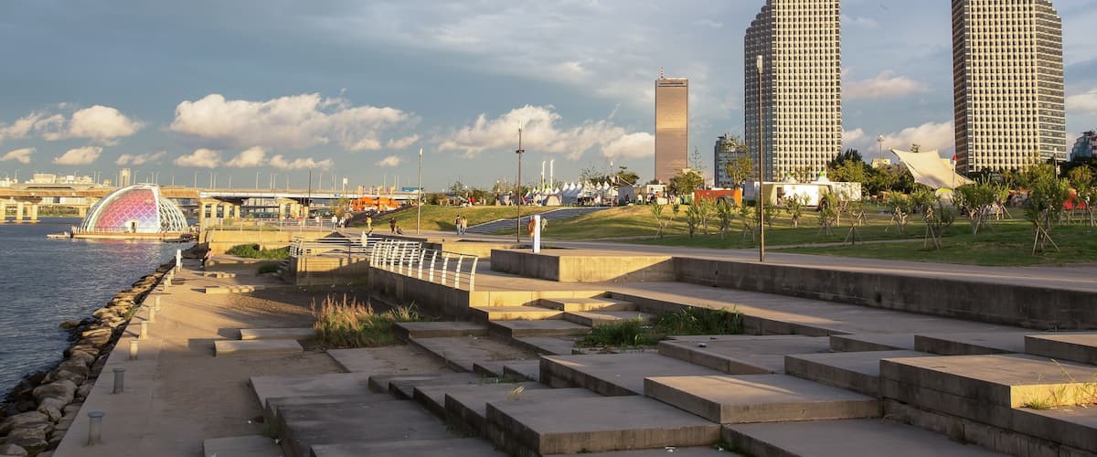 Yeouido Hangang Park in the summer in Seoul,South Korea