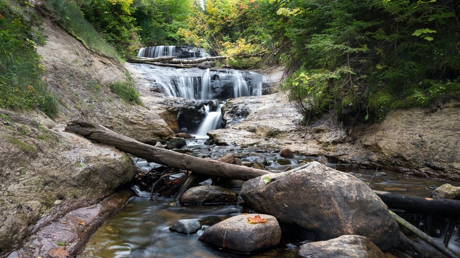 Sable Falls at Pictured Rocks National Lakeshore near Grand Marais Michigan