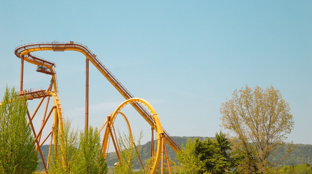 Amusement park roller coaster at Bomun Tourist Complex in Gyeongju, Korea
