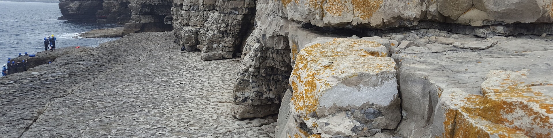 I'd never heard of this little place until Monday. A short detour downhill from the SW coastal path and you will find yourself here. This is a wave cut platform formed over thousands of years. The layered geology of the landscape is so clear to see as you climb down onto the platform or the dancefloor as it is known.