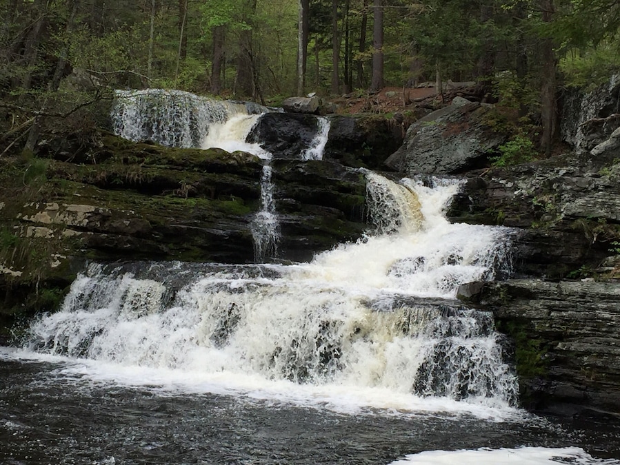 Factory falls.. smallest out the 3 but my favorite.. maybe a mile hike out and back.. not long at all