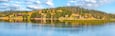 Georgetown lake panorama, near Anaconda, Montana. The Georgetown lake reservoir was created in 1885 to produce power for the town of Phillipsburg and area mining operations.
