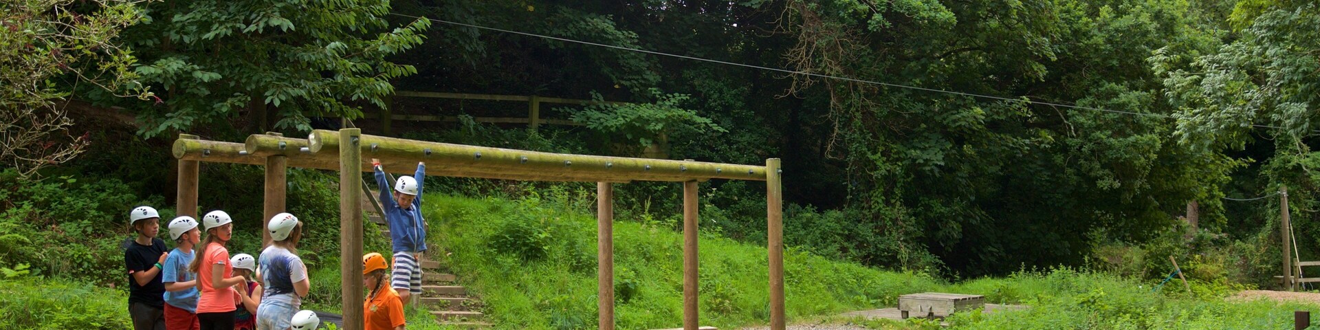 Creepy Valley Adventure Centre showing a playground as well as children