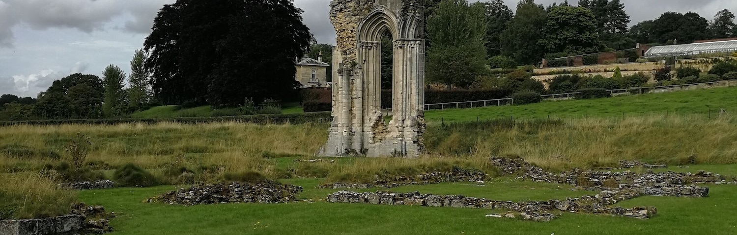 The scant remains of the Abbey at Kirkham. The other buildings are considerably better preserved.