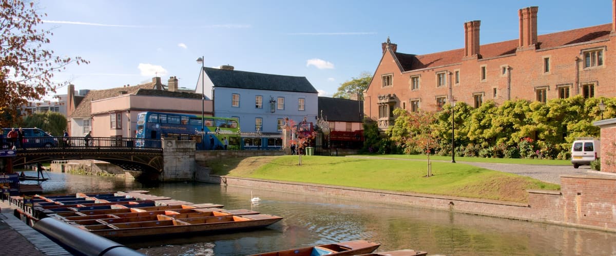 The River Cam which includes a river or creek and a bridge