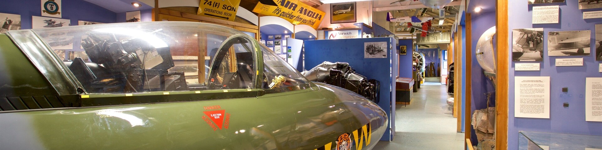 City of Norwich Aviation Museum showing interior views