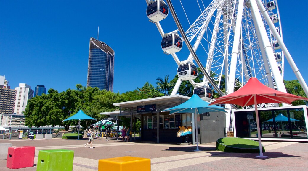 Southbank Parklands which includes a skyscraper