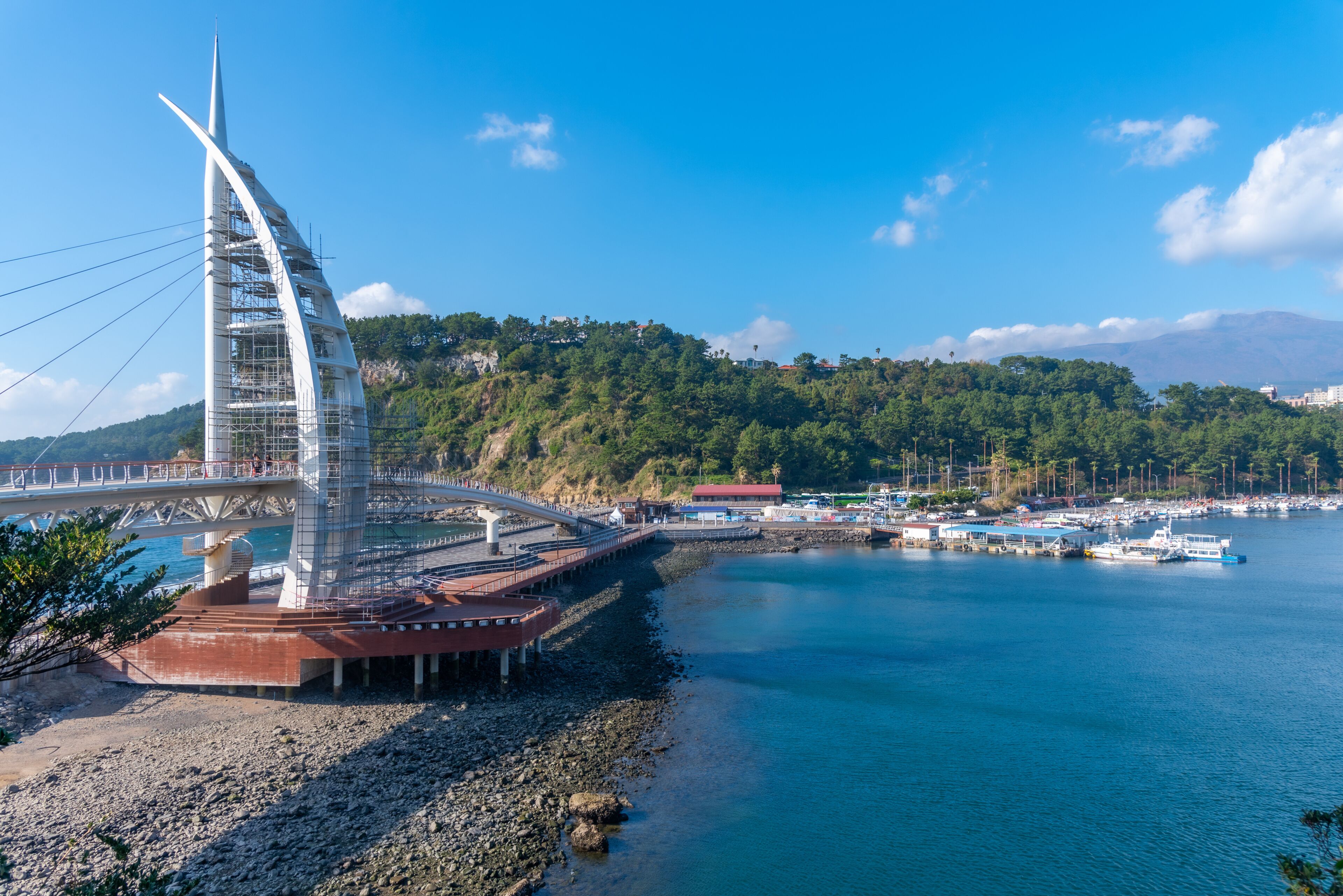 Saeyeongyo Bridge leading to Saeseom Island in Republic of Korea
