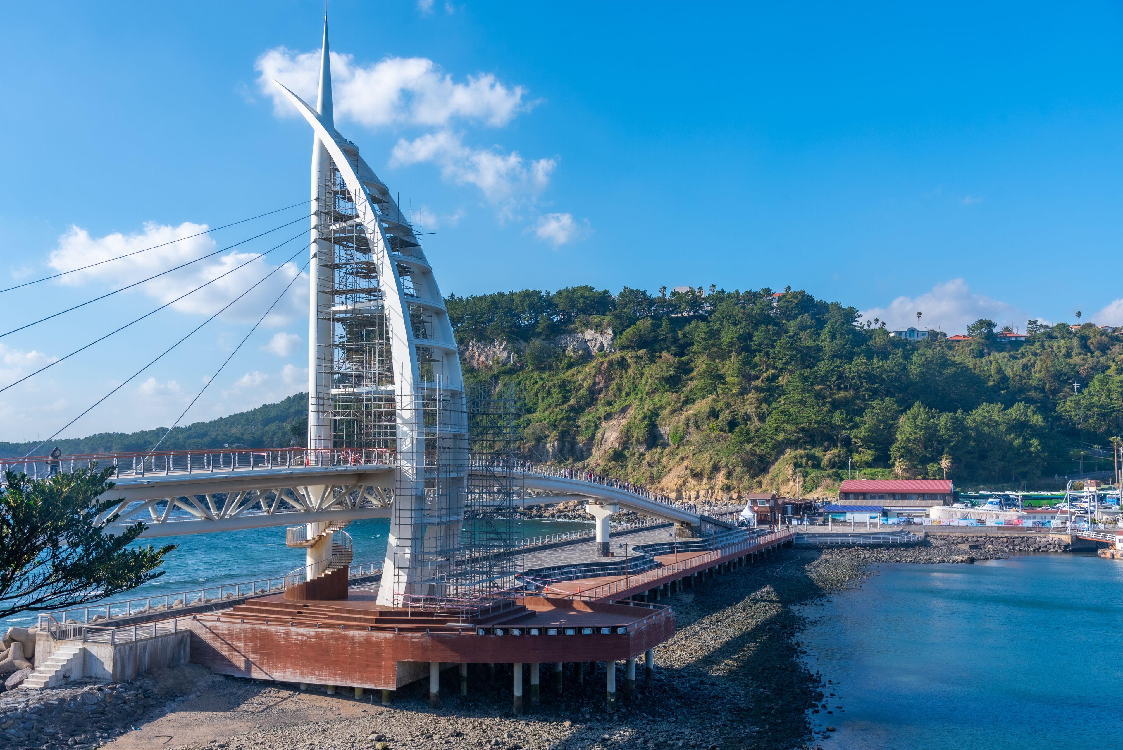 Saeyeongyo Bridge leading to Saeseom Island in Republic of Korea