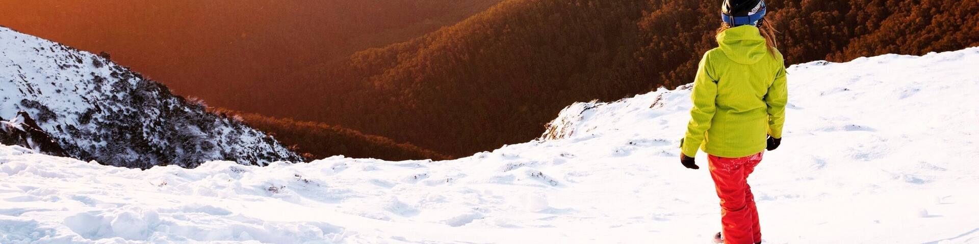 If you make it to Mount Buller this season make sure you hike up to the Summit. I'm only an intermediate skier so I left my skies down the bottom and walked the final 100m from the Summit chair lift. You can ski blue and green runs all the way down from there. It's a lovely view, especially at sunset. :)