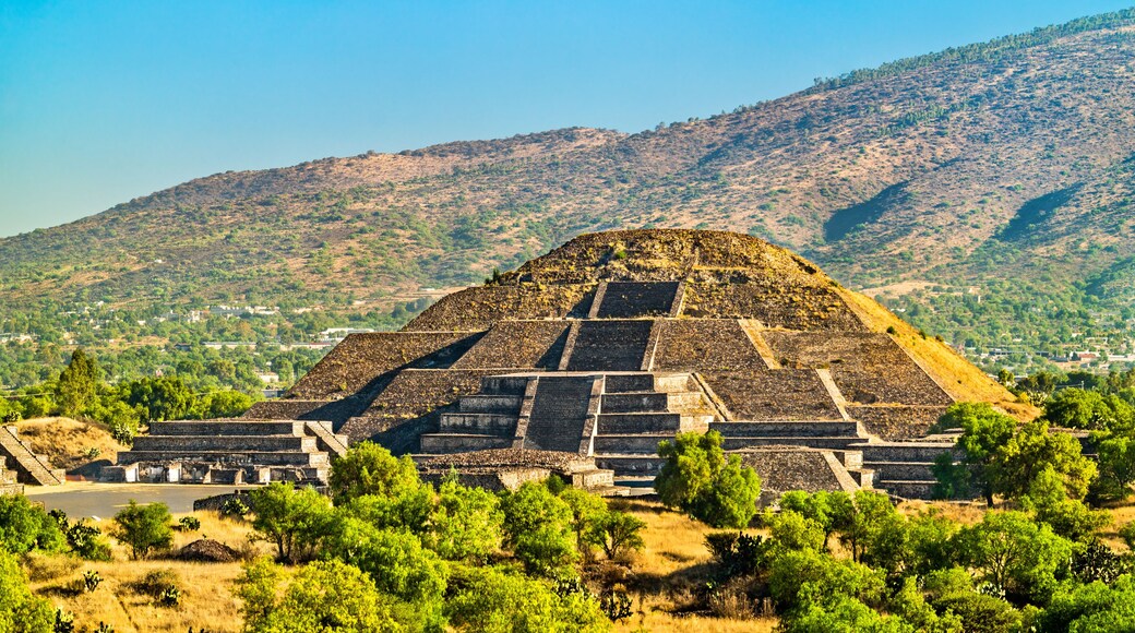 Pyramid of the Moon at Teotihuacan in Mexico