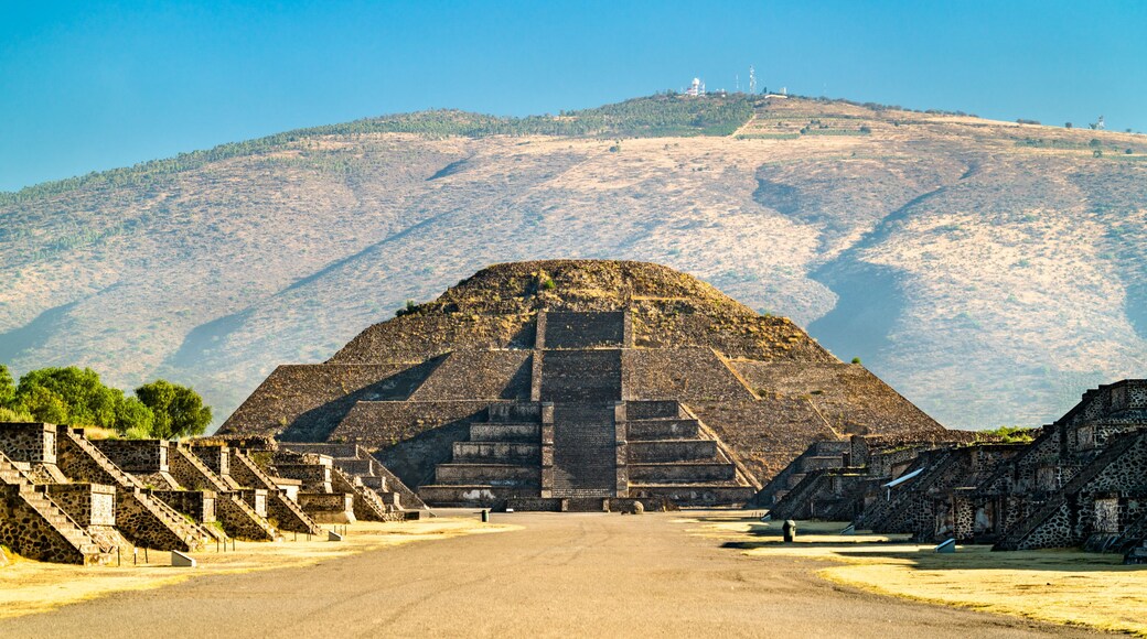 Pyramid of the Moon at Teotihuacan in Mexico