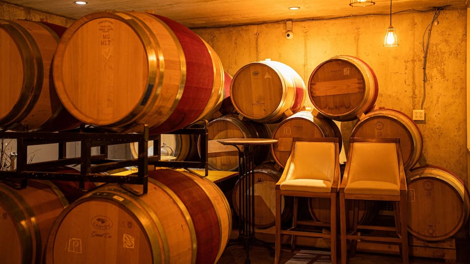 Ravine Vineyard Estate Winery showing interior views