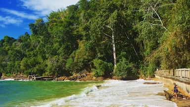 The usually calm bay was overrun by massive waves last
Friday but it still painted a beautiful picture.
