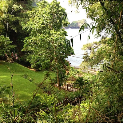 The tropical vegetation that beautifies its surroundings and the pathway that leads to the refreshing Caribbean sea. Amazing! This is Macqueripe bay in Trinidad and Tobago. http://www.travelwith2ofus.com/
#travel #TrinidadAndTobago #Caribbean #landscape #nature #Bay #Beach #Caribbeanlife #Island #green #Macqueripe