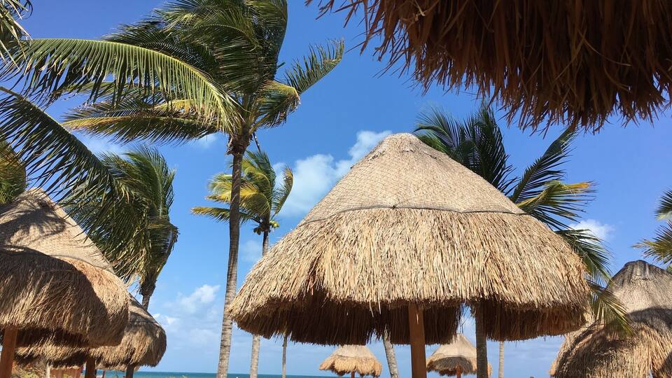 Beautiful beach in Playa Mujeres